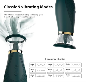 Vibromasseur de succion féminin 2 en I Vibromasseur de succion de langue de léchage clitoridien puissant - Product Image 1