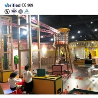 Parque Infantil Interior Grande con Temática de Ingeniería de Construcción, Piscina de Pelotas, Torre de Escalada, Grúa, Estructura de Celosía, Entretenimiento Familiar Comercial, CE