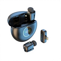 Microphone sans fil double K20 avec 2 micros, rechargeable, pour interview, enregistrement, portable, professionnel