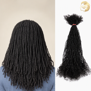 Dreadlocks Interlock Naturali con Spessore 0,2 cm, da 4 a 32 Pollici, 100% Capelli Umani, Micro Inter Curly Locs per Persone di Colore - Product Image 1