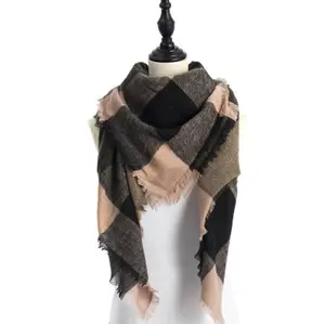 Wholesale Scarfs Women Large Heavy Winter Warm Blanket Cashmere Wool Scarf Shawl Pashmina Scarves