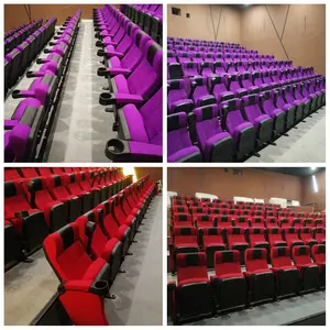 Silla de cine con reposabrazos de plástico, silla de cine con respaldo doble, silla de Cine de plástico comercial 3d a venta de cine