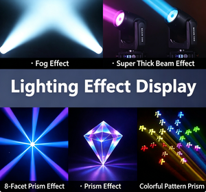 Projecteur à tête mobile Sharpy Beam 350W 14r, anneau halo RGBW 3-en-1, super lumineux, prisme circulaire à 24 facettes, DMX512 E27 90 CRI, pour discothèque - Product Image 3