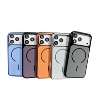 Étui de téléphone magnétique en PC de 2,0 mm, aimant puissant, finition mate électro-plaquée, protection contre les chocs avec boutons métalliques pour iPhone 18 Pro Max