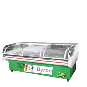 supermarket fresh meat refrigerator, meat display chiller, counter top commercial refrigerator