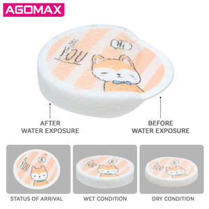 Éponges de cuisine en cellulose personnalisées, portables, biodégradables, compressées, en feuilles, pour le visage, fabriquées en Allemagne - Product Image 2