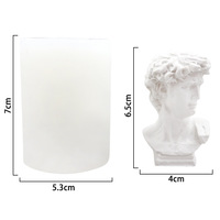 Safran Statue Silicone Moule Épais Résine Époxy Silicone Moules pour Statues Gâteau Outils Inspiré par David Gypsum