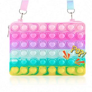 Monedero Mini Fidget Antiestrés con Diseño de Fresa y Tie-Dye, Llavero de Moda, 2022 - Product Image 1