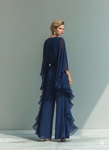 Mono de malla <span class=keywords><strong>estilo</strong></span> bohemio para mujer, con media cremallera, bordado de encaje, manga larga, <span class=keywords><strong>estilo</strong></span> occidental, <span class=keywords><strong>ropa</strong></span> islámica - Product Image 2