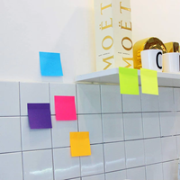 Vente en gros d'usine de papeterie de bureau Bloc-notes autocollant simple de couleur unie Mini jeu de notes autocollantes