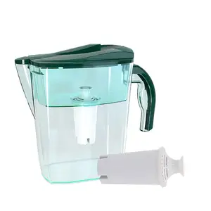 Jarra con filtro de agua transparente, jarra alcalina de material