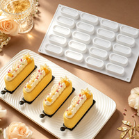 Moule en silicone Elicar à 20 cavités concaves en forme de bande pour gâteaux mousse, savons, bougies, bonbons et chocolats