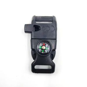 Boucle multifonctionnelle 20 mm Flintstone Blade Whistle Compass pour paracorde de survie, accessoires de préparation, vente directe usine - Product Image 4