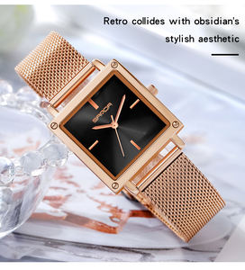 Reloj Deportivo de Negocios para Mujer SANDA 1068, Reloj de Pulsera de Cuarzo Analógico con Esfera Grande, Elegante y Vintage, con Correa de Acero Inoxidable - Product Image 2
