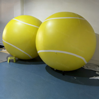 Ballon gonflable géant personnalisé en forme de balle de tennis, conception de logo gratuite, matériau PVC