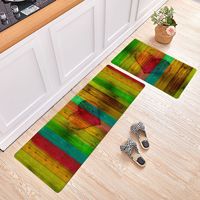 Nouveau Tapis de Sol Vintage Chic pour Cuisine et Salle de Bain, Rembourré, Doux, Fin, Antidérapant, Absorbant l'Eau, Longue Bande, Luxe Léger