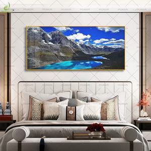 Peinture sur toile Giclée moderne pour la décoration intérieure, Paysage du lac Moraine dans le parc national de Banff dans les montagnes, Art mural - Product Image 2