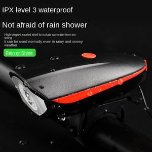 Hot Lumens Cao USB Có Thể Sạc Lại Với 140dB Nhựa Không Thấm Nước Xe Đạp Phía Trước Đèn Đi Xe Đạp Phụ Kiện <span class=keywords><strong>LED</strong></span> Pin Xe Đạp Ánh Sáng - Product Image 3