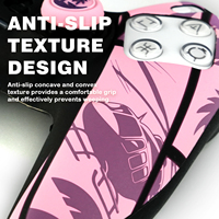 Coque en silicone pour manette PS5 avec autocollants et grips pour joystick Playstation