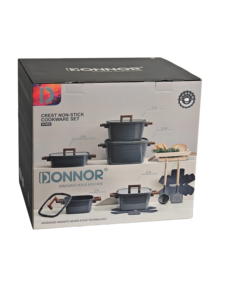 Original Induction 15-Piece Set <strong>Square</strong> Soup <strong>Pot</strong> for Blue Diamond Non-Stick Bakelite Gold-Plated Handle Foreign Cover Bottom - Product Image 6