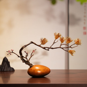 Adorno de Cobre con Orquídeas de Estilo Zen Estético de la Dinastía Song, Regalo para Oficina, Estudio, Sala de Té, Mesa de Entrada, Sala de Estar - Product Image 3