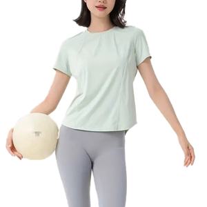 Camisetas Deportivas de Cuello Redondo de Nuevo Diseño, Camisetas de Manga Corta para Danza y Yoga, Ropa Deportiva Informal Holgada para Gimnasio, Camisetas para Mujer - Product Image 3