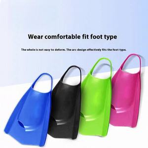 Palmes de natation en silicone avec logo personnalisé professionnel avec palmes de plongée courtes pieds de canard équipement d'entraînement Freestyle - Product Image 4