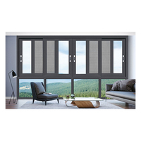 Fenêtres coulissantes en alliage d'aluminium et portes pare-soleil Fenêtres coulissantes en alliage d'aluminium anti-ouragan