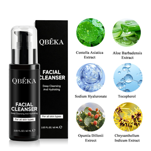 QBEKA Nettoyant <span class=keywords><strong>visage</strong></span> purifiant pour hommes, contrôle du sébum, rafraîchissant, non desséchant la peau - Product Image 6