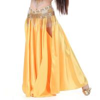 Jupe de danse orientale en polyester/rayonne de style arabe, fendue haute, sexy pour femmes, spectacle de scène