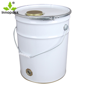 Cubo de <span class=keywords><strong>Pintura</strong></span> Metálico Blanco de 20 <span class=keywords><strong>Litros</strong></span> (5 Galones) con Certificación UN para Recubrimientos de Techo a Base de Solvente, con Boquilla Flexible Rieke - Product Image 3