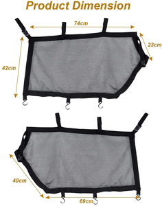 Red de ventana derecha e izquierda UTV para Can-Am <span class=keywords><strong>Maverick</strong></span> X3 2017-2021, protección para ventana, jaula antivuelco, red de malla, prevención de arañazos en puerta - Product Image 2