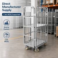 Carrito de Logística Personalizado Mracking, Carrito Plegable para Almacén, Carrito Metálico para Lavandería, Precio de Fábrica, Proveedor Mayorista