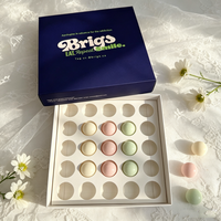 Boîte cadeau en chocolat recyclable de 25 pièces avec couvercle et base, boîte d'emballage pour bonbons, boîte à dessert avec design couvercle et base