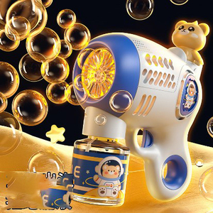 Vente en gros Jouet à bulles Gatling lumineux en plastique-Jeux d'été Pistolet à bulles <span class=keywords><strong>de</strong></span> savon automatique en plein air pour enfants Jouets - Product Image 3