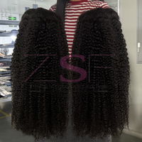 Perruque bouclée pixie HD invisible de 40 pouces, sans colle, prête à porter, en cheveux humains vietnamiens bruts alignés, pour femmes noires