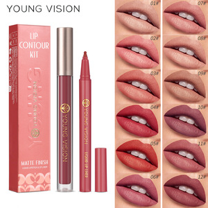 ชุดลิปสติกเนื้อแมทท์และดินสอเขียนขอบปาก Young Vision Lip Contour Kit ชุดแต่งหน้า 12 สี - Product Image 1
