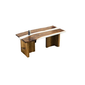 Tavolo da Pranzo <span class=keywords><strong>e</strong></span> Piano Tavolo Moderno ed Elegante <span class=keywords><strong>in</strong></span> <span class=keywords><strong>Legno</strong></span> <span class=keywords><strong>e</strong></span> <span class=keywords><strong>Resina</strong></span> Epossidica per Casa, Bar, Appartamento, Caffetteria o Parco - Product Image 4