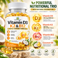 Capsules de Vitamine D3 K2 B12 en Gélules Souples à Marque Privée OEM - Complément Alimentaire pour le Soutien des Os, du Cœur et du Système Immunitaire