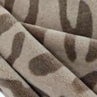 Tissu en peluche courte 100 % polyester à imprimé léopard - Tissu tricoté anti-boulochage, fausse fourrure douce pour vêtements, textiles de maison, couvertures rembourrées