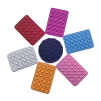 Support adhésif antidérapant double face en silicone avec ventouse, facile à poser, étanche, pour salle de bain, cuisine, téléphone, avec coussinet en caoutchouc
