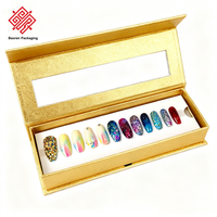 Boîtes d'emballage pour faux ongles rigides en carton écologique coloré Baoren, matériaux recyclés, haut de gamme, transparentes