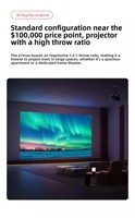 Projecteur laser DLP 4K Dangbei X7 Max, 3000 lumens ANSI, mise au point automatique, HDR, 3D, home cinéma portable, Android, 4 Go de RAM/64 Go de stockage