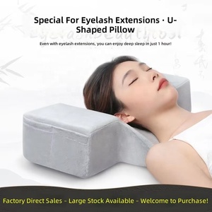 Almohada para Pestañas, Extensión de Pestañas, Espuma Viscoelástica, Suave, Cómoda, Reutilizable, Herramienta de Belleza con Soporte para Cuello y Diseño para la Cabeza - Product Image 3