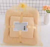 Ensemble de serviettes de bain en tissu polaire corail tricoté warp de haute qualité, rembourré haute densité, doux et absorbant pour maman