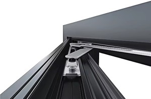 Fenêtre à battant en aluminium à rupture de pont thermique insonorisée, kit de quincaillerie de sécurité intégré avec moustiquaire, pour installation au sol et au plafond - Product Image 5