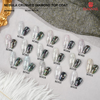 Gels de finition à paillettes, lampe UV, couche de finition brillante, vernis à ongles scintillant, gel de finition effet nébuleuse
