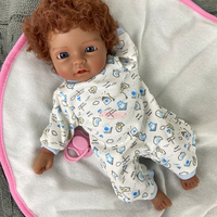Poupée Reborn de collection de 12 pouces en silicone intégral, peau foncée, cheveux implantés à la main, réaliste, faite à la main, poupée cadeau