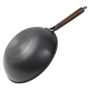 Wholesale High Quality <strong>Iron</strong> <strong>Cast</strong> Wok Cooking Cookware <strong>Cast</strong> <strong>Iron</strong> <strong>Traditional</strong> Chinese Wok Pan with Wooden Handle - Product Image 5