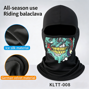 Gorra de Ciclismo de Seda Helada para Verano al por Mayor, Máscara de Calavera <span class=keywords><strong>Fantasma</strong></span> para Moto <span class=keywords><strong>con</strong></span> Ojos Expuestos, <span class=keywords><strong>Gorro</strong></span> <span class=keywords><strong>con</strong></span> Capucha de Protección Solar para Hombre - Product Image 5